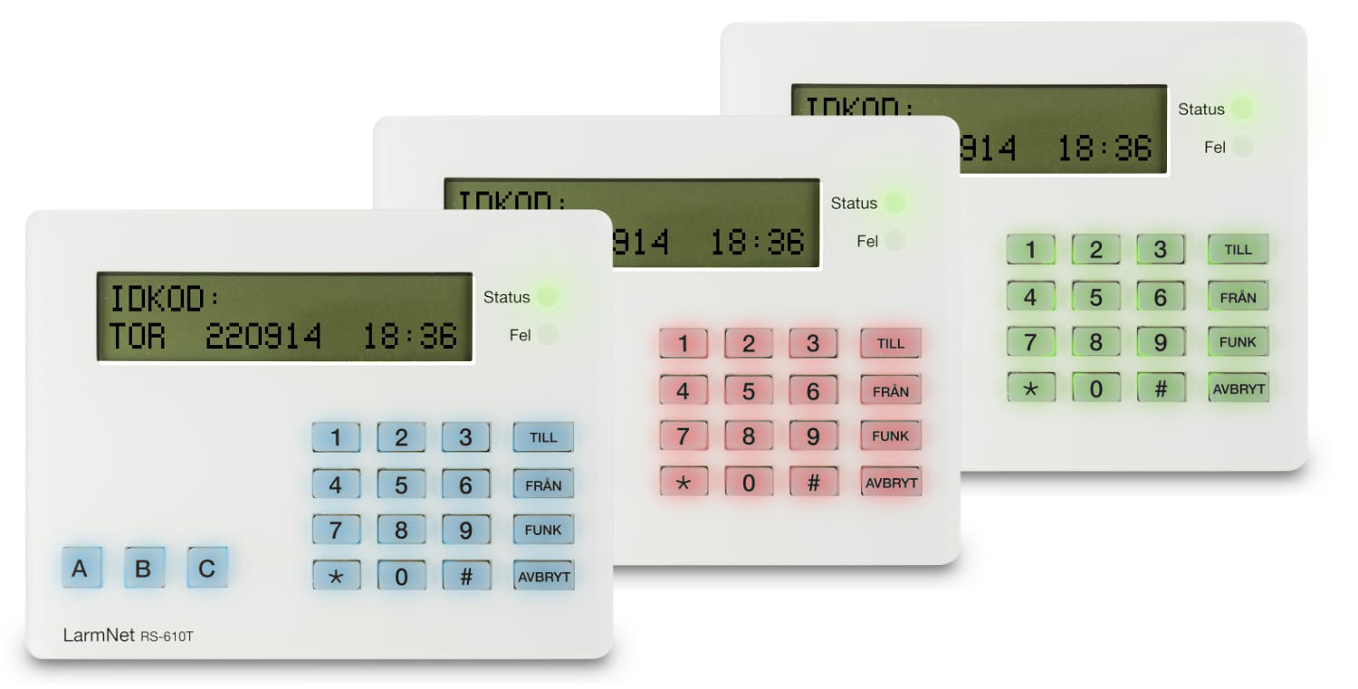 Manöverpanel LarmNet RS-610T
