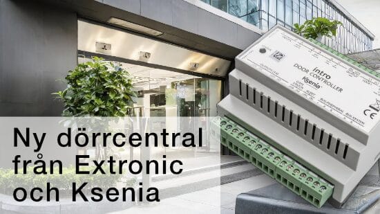 Bild på Dörrcentral intro för montering på DIN-skena.